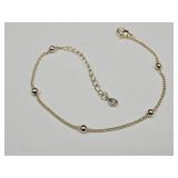 Gold Over Silver Ball Accent Bracelet