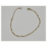 10 K Gold Over Sterling Silver Link Bracelet