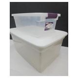 2 Clear Sterilite Storage Totes 15 QT & 15 GAL
