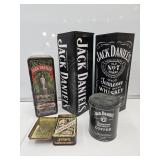 JACK DANIELS Tins 2-13" h & Playing Cards