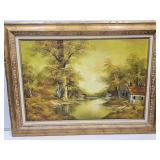 Signed Oil on Canvas Art See Signature 45"x33"