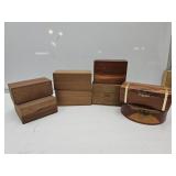 Lot of  Wood Recipe Boxes & Dresser Boxes