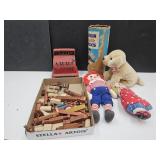 VTG Plush TY, Raggedy Ann, Register, Lincoln Logs+