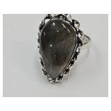Sterling Silver Labradorite Ring 925 Sz. 8