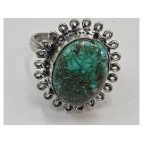 Turquoise Ring Sterling Silver 925 Sz. 8.5