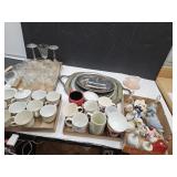 Silver Plate, Pink Depression & Glassware,Swans