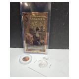 1/2000-TH oz Goldback, 1 Gr Silver & 2025 D Penny