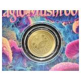 Magic Mushroom 1/1000TH Troy OZ $12 Gold Coin