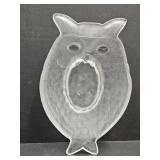 EAPG 1883 Pickle Owl Dish  Central Glass w Chip