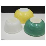 3 Pyrex Nesting Bowls #402, 403 & 404