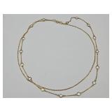 VTG Crystal Twin Chain Necklace