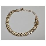 Gold Tone Cuban Link Bracelet