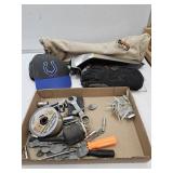 Colts Hat, XL Gloves, Tools +
