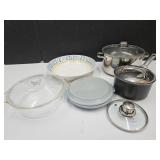 Circulon Pot & Crofton Pan w Lid, Fire King +