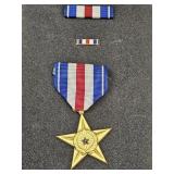 WWII US  Silver Star Military Award Medal