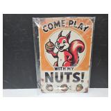 New Metal SQUIRREL Sign 8" x 12"