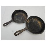 2 Cast Iron Skillets, Philippe Richard + See Size