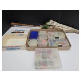 Tackle, Cigar Box, & VTG Umbrella