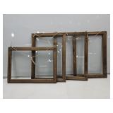 4 Framed Vintage Windows for Signs 15.5 x 21"w