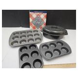 Cook Book, Muffin Pans & Small Roaster