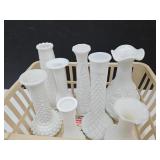 Milk Glass Vases, Westmoreland Milk Glass,Brody+