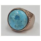 BBJ Copper & Turquoise  JVC Ring Size 8