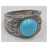 Sterling Silver Sleeping Beauty SZ8 JVC Turquoise