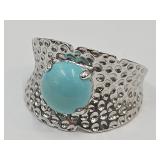 Sterling Silver Turquoise Sleeping Beauty JVC Sz8