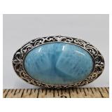 Sterling Silver Turquoise Larimar JVC  Ring SZ 5
