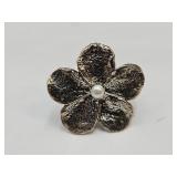 Sterling Silver Israel JVC Ring SZ 8