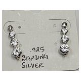 Sterling Silver & Swarovski Crystal Earrings 925