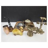 Shawnee Planter, Brass Mug, Candle Holder, Bell