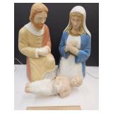 Blow Mold Mary, Joseph, Baby Jesus Up to 25"