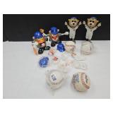 Baseballs,CUBS Bobbleheads, Mr Potatoe Heads