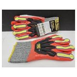 2 Pair  Flex  XXL Oil Resistant Impact Gloves