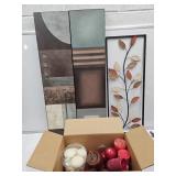 Candle Lot & Home Decor Pictures See Sizes