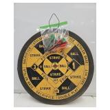 Vintage Champion Dart Board with Darts