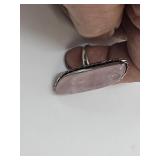 Sterling Silver Ring w/Quartz 925  Sz. 10.5