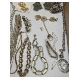 VTG Costume Jewelry Lot Necklaces, Bracelets+