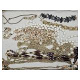 VTG Costume Jewelry Lot Blue Rhinestone Bracelet+