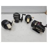4 Fishing Reels Zebco, Shimano,Johnson