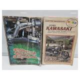 2 Motorcycle Repair Books, Kawasaki+