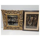 Mirror & Battery Operated Elephant Art 18"x22"