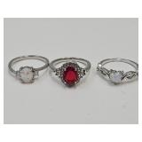 New Silver Plated Rings SZ 8