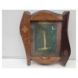 Vintage Framed Art German Plane with Man Jumping