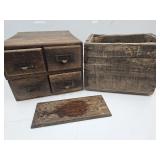 VTG 4 Drawer File & Primitive Crate