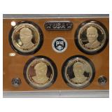 Gold Tone Proof President Dollar Coins