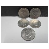 5 Ike Dollar Coins