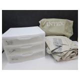 3 Drawer Storage & Intex Air Mattress No Pump