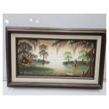 Louisanna Artist Amanda Loo Oil Art Painting 21"L